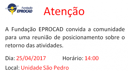 Convidamos a comunidade do São Pedro para reunião