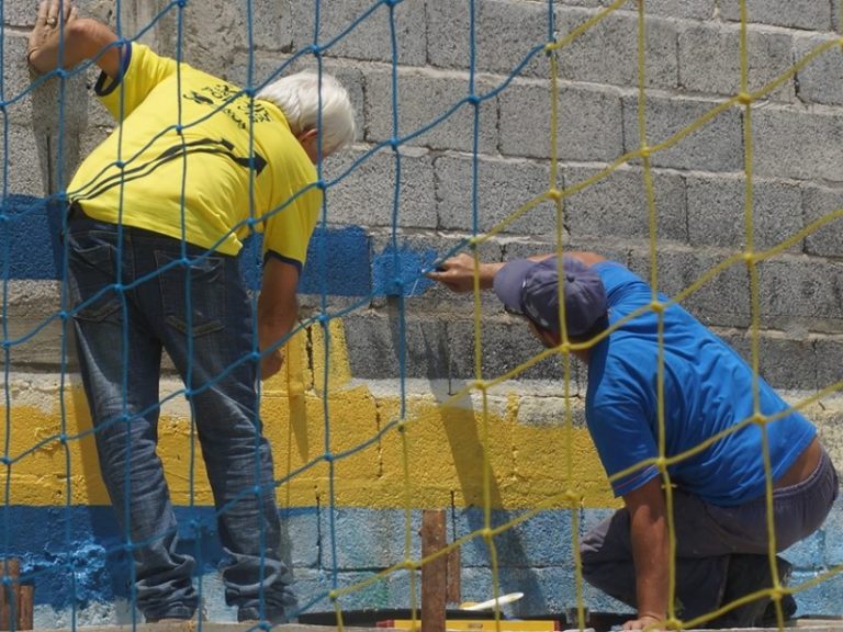 Mutirão da Pintura na Unidade São Pedro.