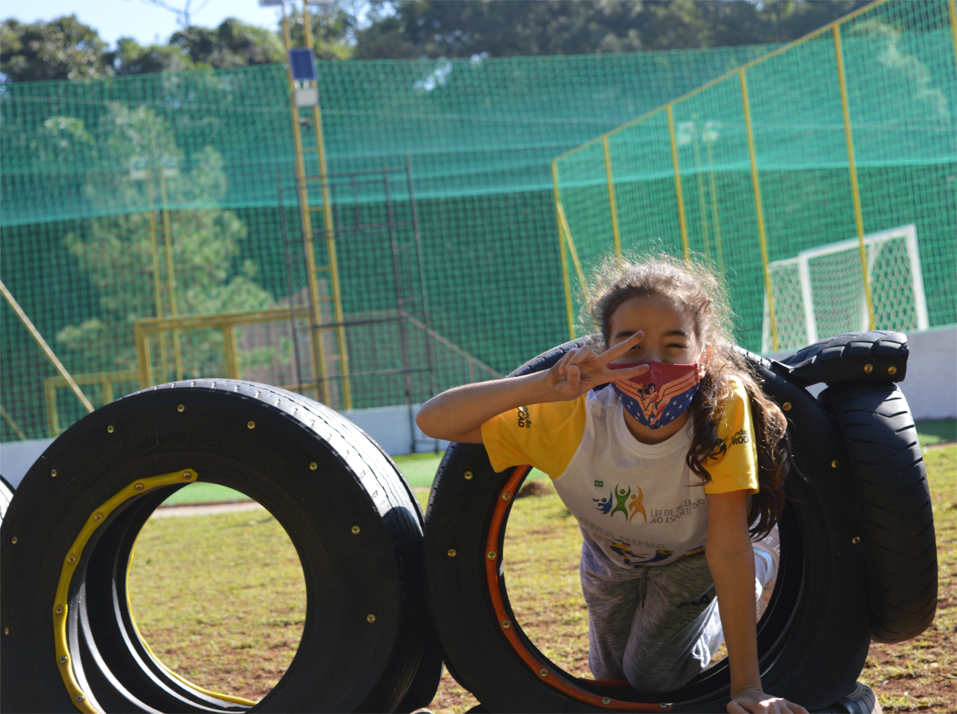 Instalação do Parque em Pneus, mais uma melhoria na infraestrutura de nossa sede em Santana de Parnaíba.
