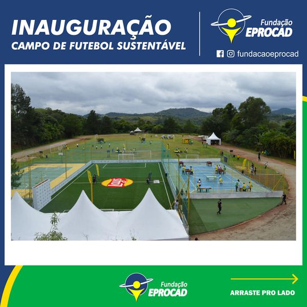 Evento de inauguração do campo sustentável na Fundação Eprocad.